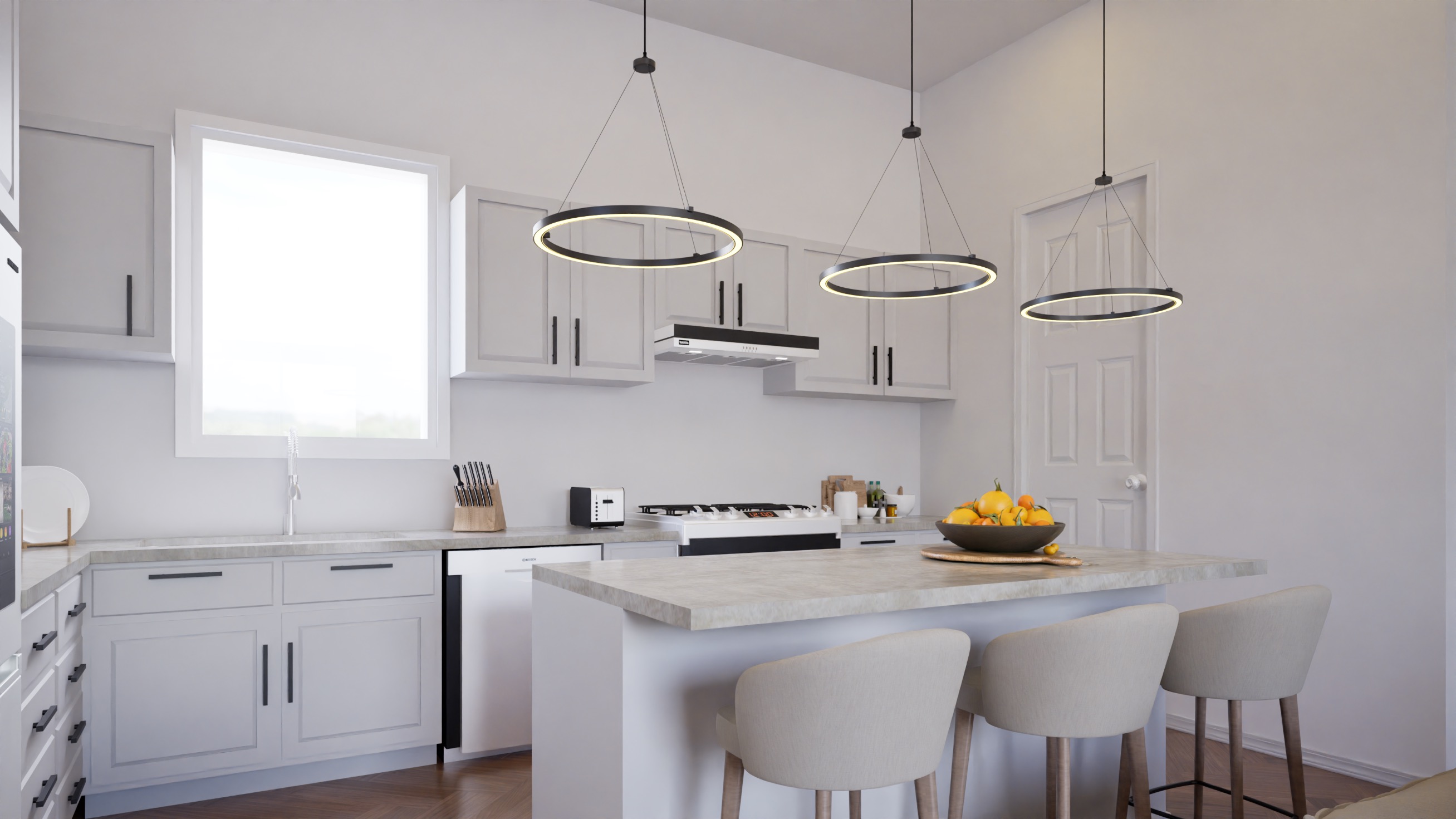 Cocina residencial contemporánea