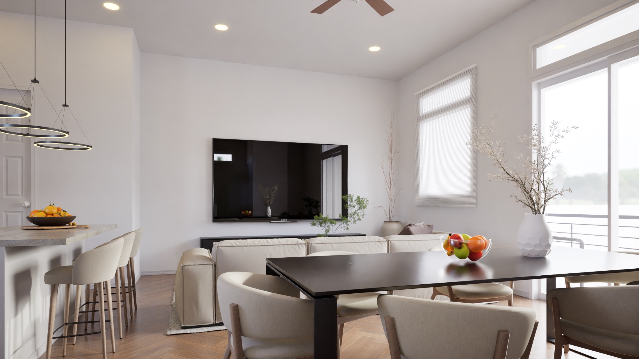 Interior residencial contemporáneo